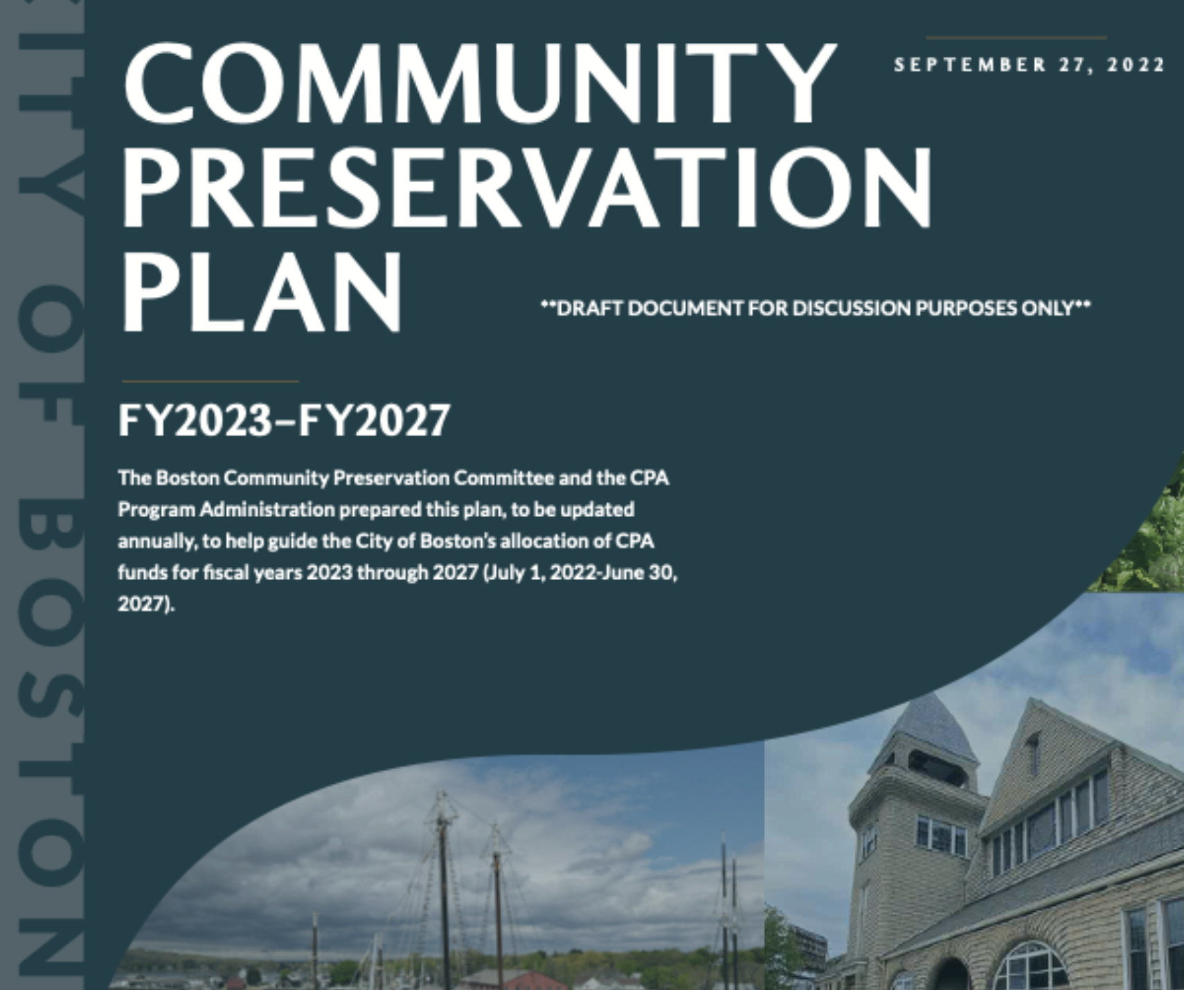 Community Preservation Plan FY 2023-2027